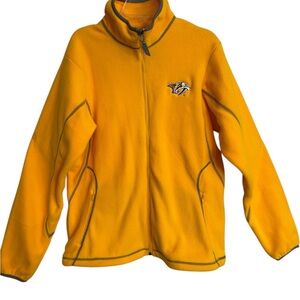 Antigua Bright Yellow Nashville Predators Fleece Jacket.